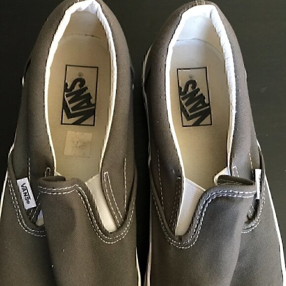 Lightly Worn Size 11 Gray Vans Sneakers - Picture 5 of 9